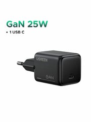 Зардяное устройство UGREEN X517 (65736) 25W USB-C GaN Fast Charger EU, черный