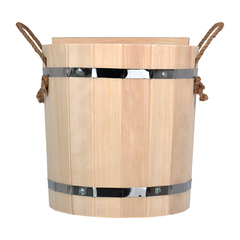 Запарник 9 л. с пластиковой вставкой с крышкой, «С лёгким паром», липа, 