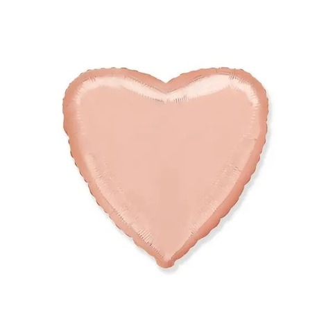 Сердце Розовое Золото Fm 18"