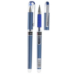 Набор синих гелевых ручек для письма 12 шт, Piano, корпус с резиновым держателем, серия "Premium", наконечник 0.7 мм, неавтоматическая многоразовая, игольчатый стержень для письма