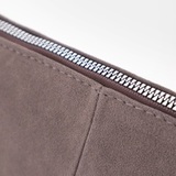 Сумка Саломея 1155 эко-замша серый шоколад