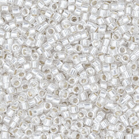 Японский бисер TOHO Treasure (№21F), с внутренним серебрением, прозрачный матовый