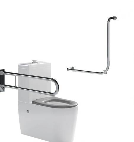 Доступная страна 6809 Унитаз для инвалидов с двумя поручнями (арт. 4620, 3207-900, 8055)