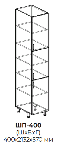 Кухня Рио шкаф-пенал 400