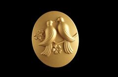 Силиконовый молд Камея № 31 Птички