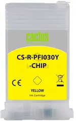 Картридж перезаправляемый струйный Cactus CS-R-PFI030Y-CHIP желтый (55мл) для Canon imagePROGRAF TA-20/30;TM-240/340 — фото 2