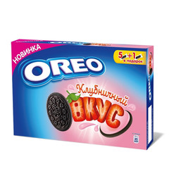 Печенье Oreo с какао и начинкой со вкусом клубники, 228г