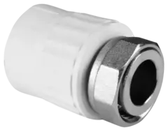 Муфта PP-R комбинированная белая с накидной гайкой Дн 25х1" на метал. штуцере VALFEX 10139125