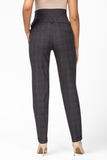 Брюки для беременных 16327 серая клетка полоска