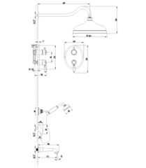 Смеситель для ванны и душа встраиваемый LEMARK VILLA – LM4822B