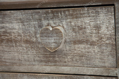 Комод с 5 ящиками Amour 74*74*38 см - Натуральный антик - купить 6
