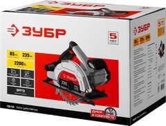 ЗУБР d 235 мм, 2200 Вт, циркулярная пила (дисковая) (ПД-85)