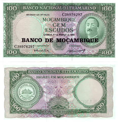 Мозамбик. 100 эскудо 1961 г. Африка. Пресс UNC