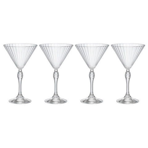Набор бокалов для мартини Bormioli Rocco Америка 20-х 230 мл, 4 шт, стекло