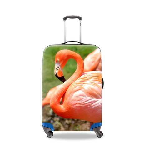 Чехол для чемодана - Фламинго