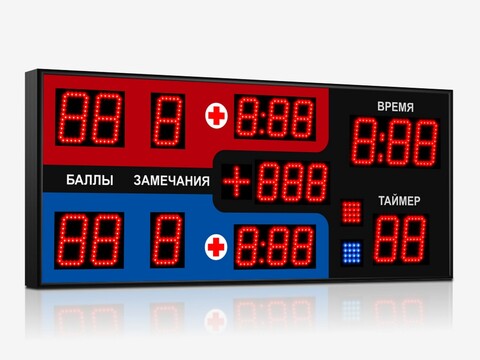 Табло для самбо Импульс 710-D10x11-D8x9-S2-P1