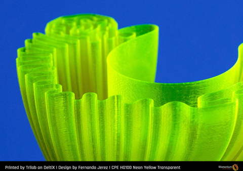 Пластик для 3D-принтера Fillamentum CPE HG100 Neon Yellow Transparent