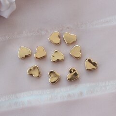 Бусина спейсер (разделитель) Сердце 8*7 мм, позолота, 10 штук, Р088