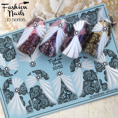 Слайдер-дизайн Fashion Nails Серия 3D № 52
