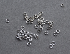 Соединительные колечки 4 мм, покрытие родий