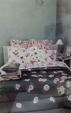 Постельное белье семейное Mirabello Diva 03V Muschino зеленое