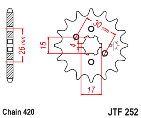 Звезда ведущая JTF252-12