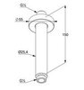 Kludi 66515N000 Кронштейн для душа 150 мм (потолочный), брашированное золото