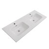 BelBagno KEP-140-2-MNO Столешница из керамогранита с двумя отверстиями под раковину и с двумя отверстиями под смеситель 1404x462 KEP-140-2-MNO Marmo Nero Opaco