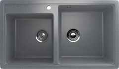 ULGRAN U-200  Двухсекционная мойка с отверстием под смеситель