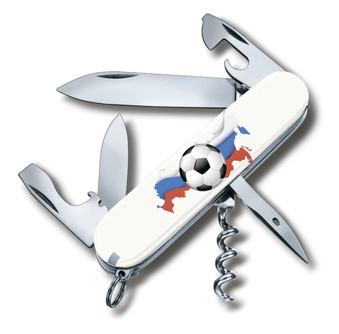 Нож Victorinox Spartan Российский футбол 91мм 12 функций белый (1.3603 SOCCER I)