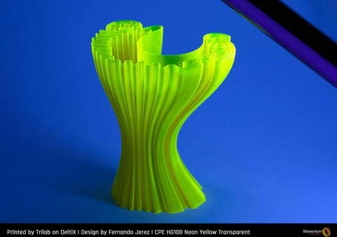 Пластик для 3D-принтера Fillamentum CPE HG100 Neon Yellow Transparent