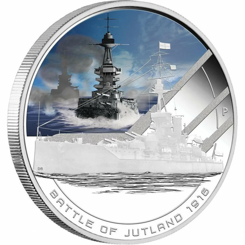 1 доллар Корабль Jutland  Война WWII Серебро Острова Кука. 2011 год