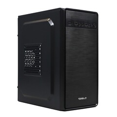 УЦЕНКА_Корпус TESLA 1708BM, Без БП, mATX, чёрный, 2xUSB2 (RMA_TSL-1708-BM) {замятие задней стенки; царапины на верхней поверхности}