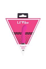 Розовый силиконовый мини-вибратор Lil Gspot - 13 см. - 