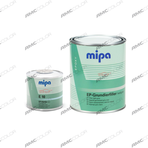 Mipa 2K Грунт Epoxy Primer Шлифуемый светло-серый 1л + 0,5л отв. (комплект)