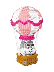 Конструктор Wisehawk & LNO Воздушный шар 1357 деталей NO. 2615 Hot Air Balloon Pink Series