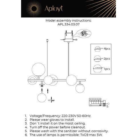 Подвесной светильник Aployt Feliche APL.334.03.07