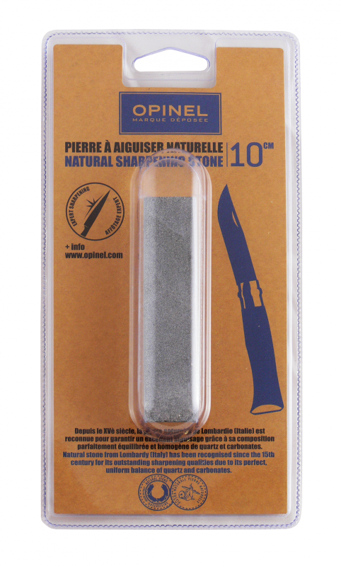 Камень Opinel для заточки ножей, длина 10см., камень - Natural Lombardy (Italy)