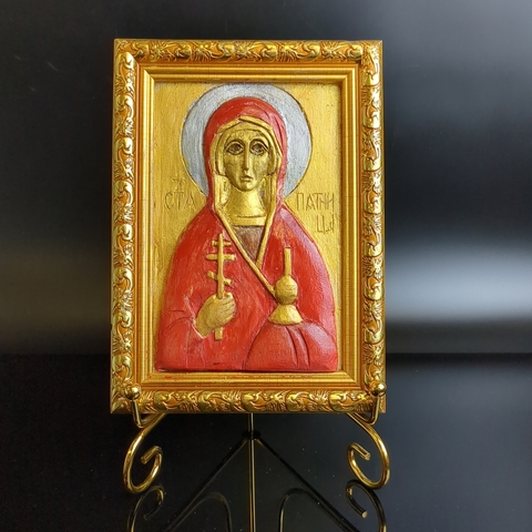 Святая Параскева Пятница. Старинная деревянная резная женская икона от сглаза, от порчи