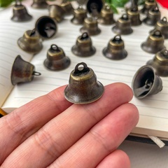 Колокольчик металлический, для декора и творчества, диаметр 2 см, цвет бронза, набор 25 шт.