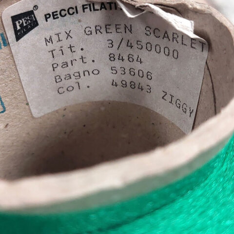 Полиамид с блеском PECCI FILATI / MIX GREEN SCARLETT зеленый опаловый