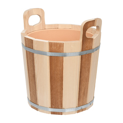 Запарник из липы «Контраст» с пластиковой вставкой 12 л