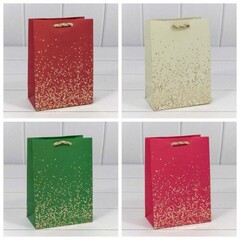 
          Пакет подарочный 14 х 20 х 8 см Набор 4 шт "Золотые вкрапления" (Микс)