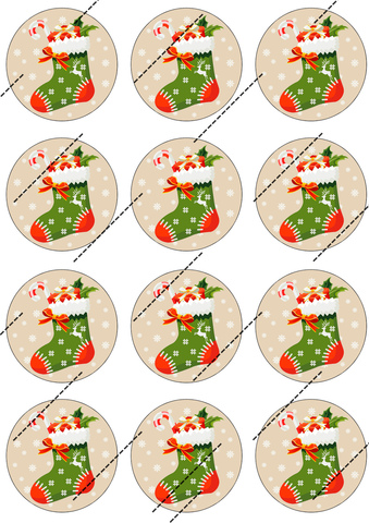 Картинка на сахарной бумаге, С Новым Годом 51
