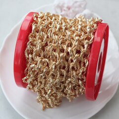 Цепочка с витым плетением 17*13 мм, позолота, 50 см, А006