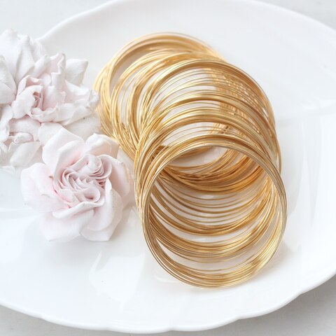 Мемори проволока, диаметр 60 мм, цвет золото, ТР053