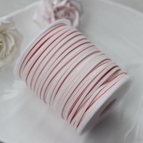 Шнур замшевый (искусственный), бледно-розовый, 2,3*1 мм, 57см, ШН013-1 (57см)