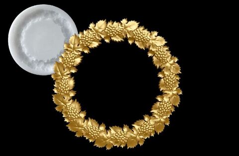 Силиконовый молд рамка Виноградная лоза большая