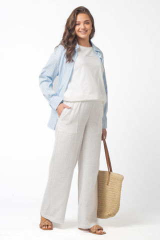 Брюки для беременных 15672 молочный