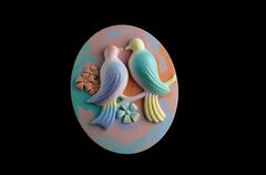 Силиконовый молд Камея № 31 Птички